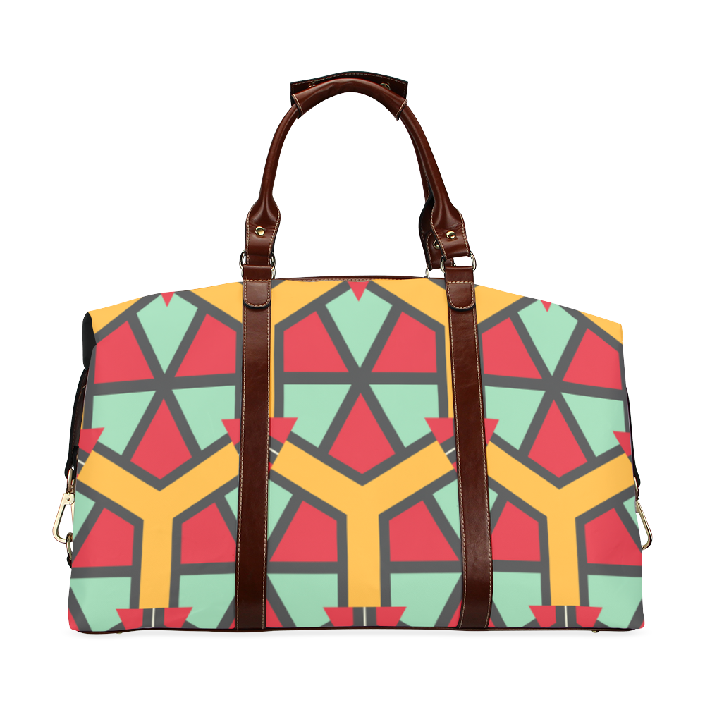 Honeycombs triangles and other shapes pattern Classic Travel Bag (Model 1643) Remake
