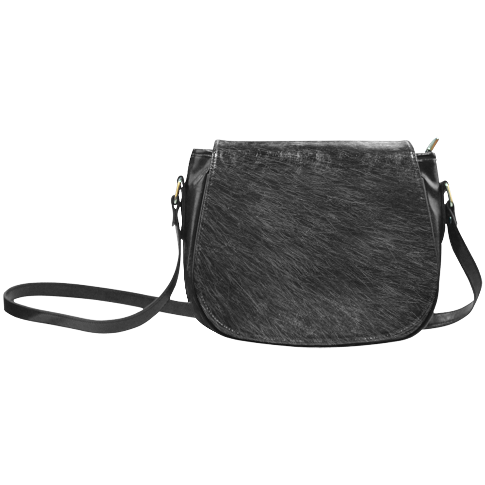 Black Fur Classic Saddle Bag/Small (Model 1648)