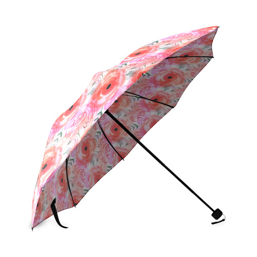 vibrant flower watercolor Foldable Umbrella (Model U01)