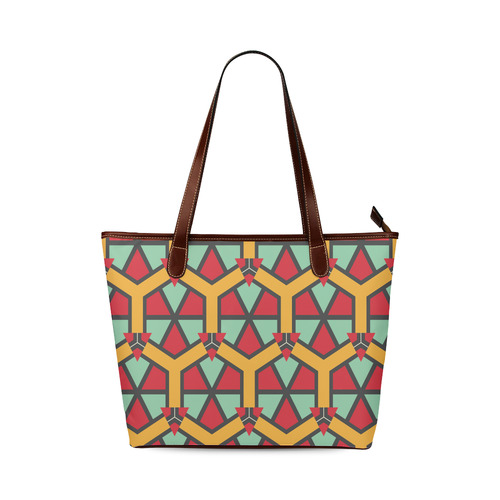 Honeycombs triangles and other shapes pattern Shoulder Tote Bag (Model 1646)