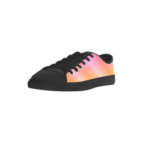 Fancy Pink Zigzag Design Aquila Microfiber Leather Women's Shoes/Large Size (Model 031)