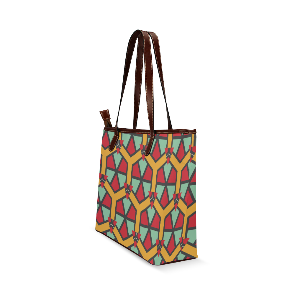 Honeycombs triangles and other shapes pattern Shoulder Tote Bag (Model 1646)