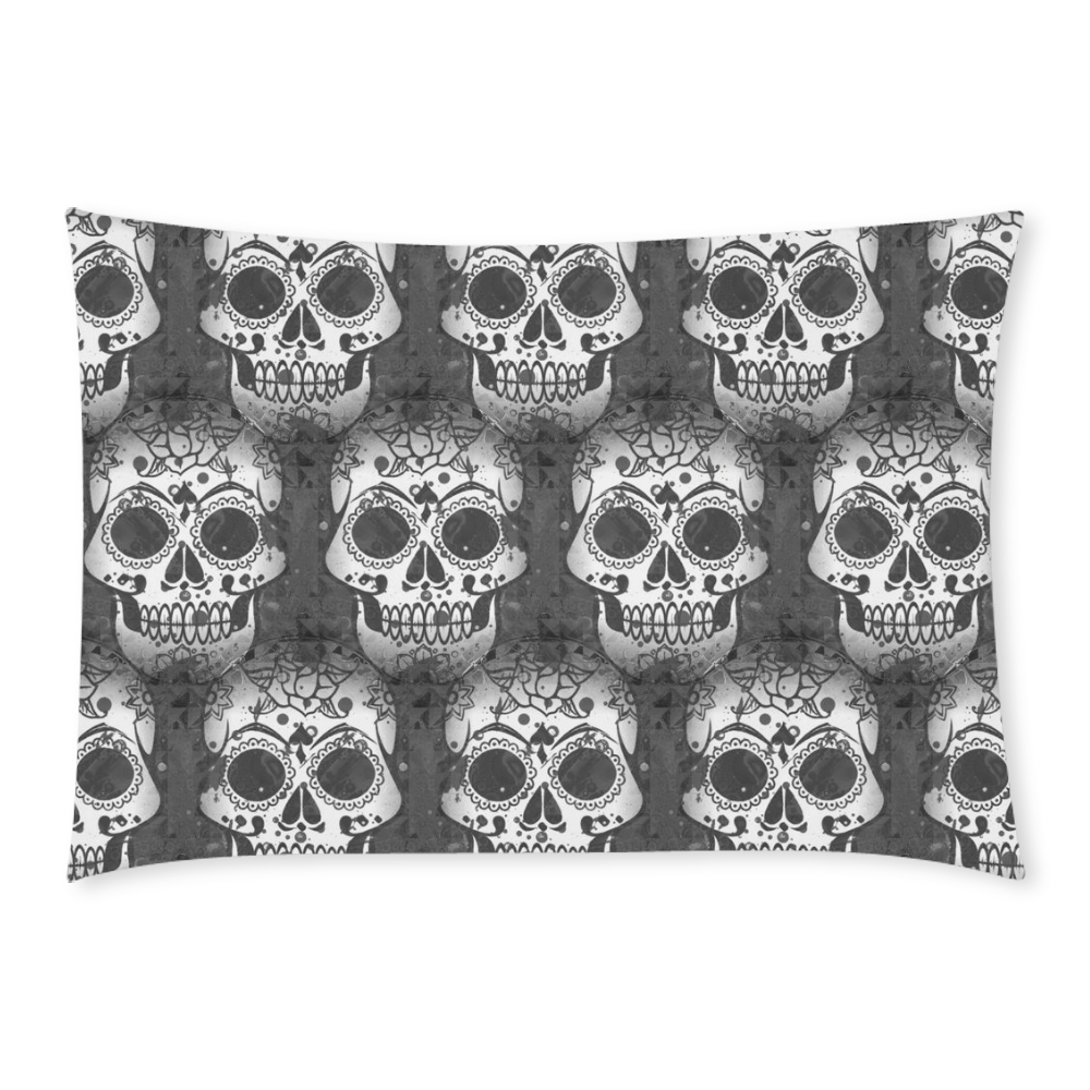 new skull allover pattern by JamColors Custom Rectangle Pillow Case 20x30 (One Side)
