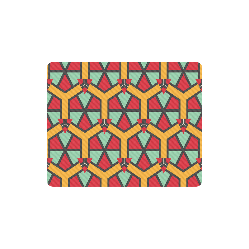 Honeycombs triangles and other shapes pattern Rectangle Mousepad