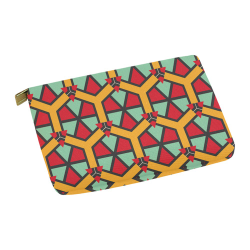 Honeycombs triangles and other shapes pattern Carry-All Pouch 12.5''x8.5''