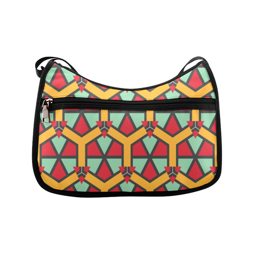 Honeycombs triangles and other shapes pattern Crossbody Bags (Model 1616)