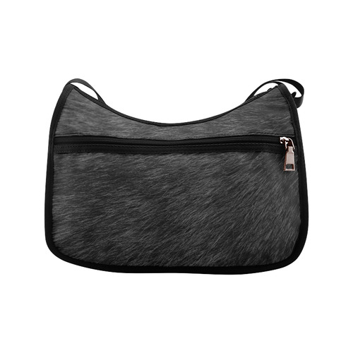 Black Fur Crossbody Bags (Model 1616)