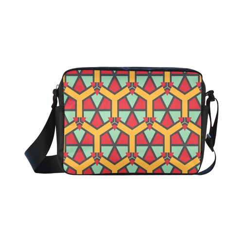 Honeycombs triangles and other shapes pattern Classic Cross-body Nylon Bags (Model 1632)