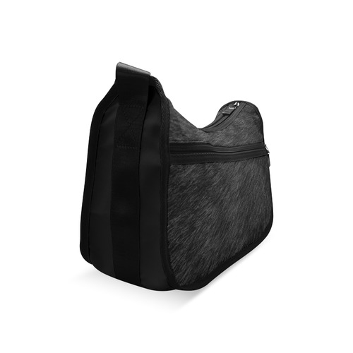 Black Fur Crossbody Bags (Model 1616)