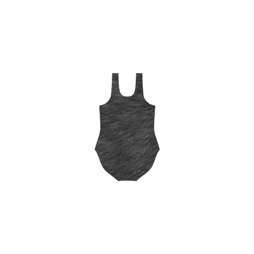 Black Fur Vest One Piece Swimsuit (Model S04)
