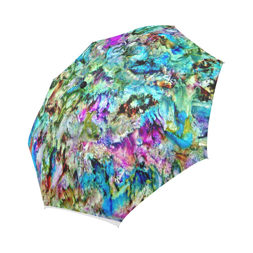 Colorful Flower Marbling Auto-Foldable Umbrella (Model U04)