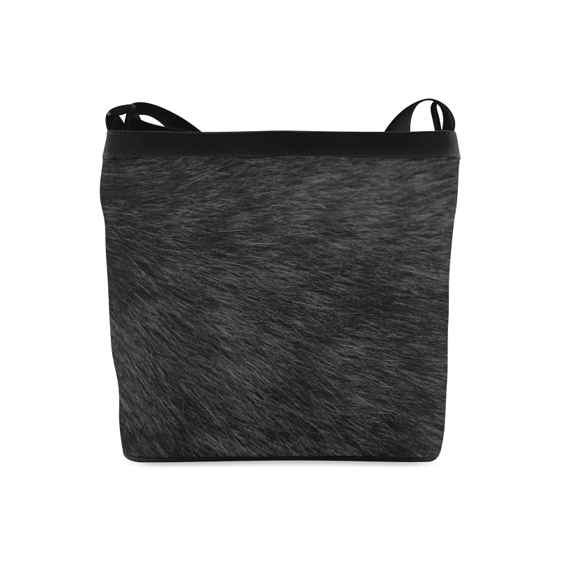 Black Fur Crossbody Bags (Model 1613)