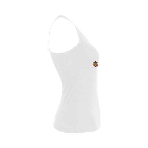 Red Flowers Women's Shoulder-Free Tank Top (Model T35)