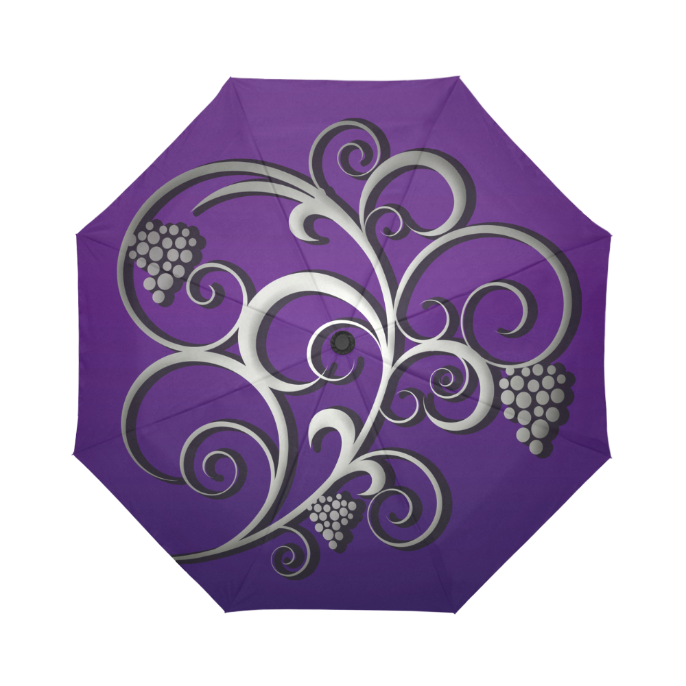 Grape Vine Beautiful Vintage Floral AutoFoldable Umbrella (Model U04