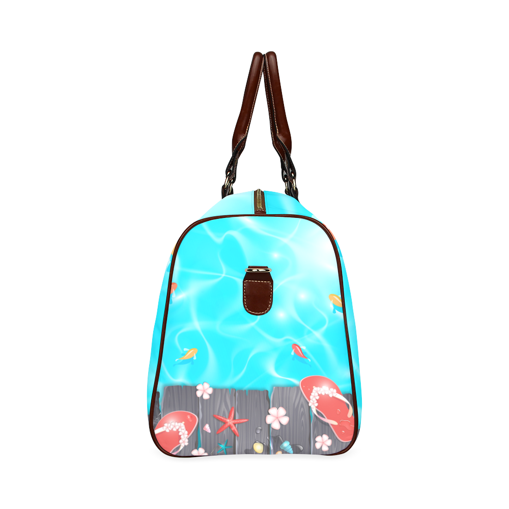 Lovely Summer Poolside Waterproof Travel Bag/Small (Model 1639)