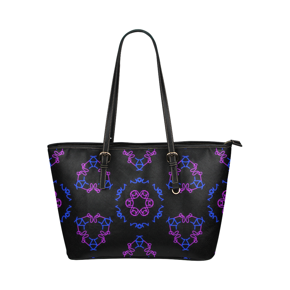 Kaleido Fun 23 by FeelGood Leather Tote Bag/Small (Model 1651)