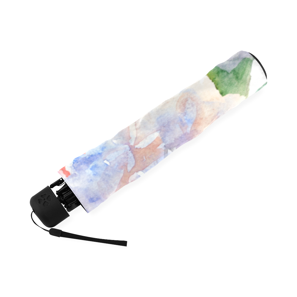 floral_hand_painted_watercolor Foldable Umbrella (Model U01)