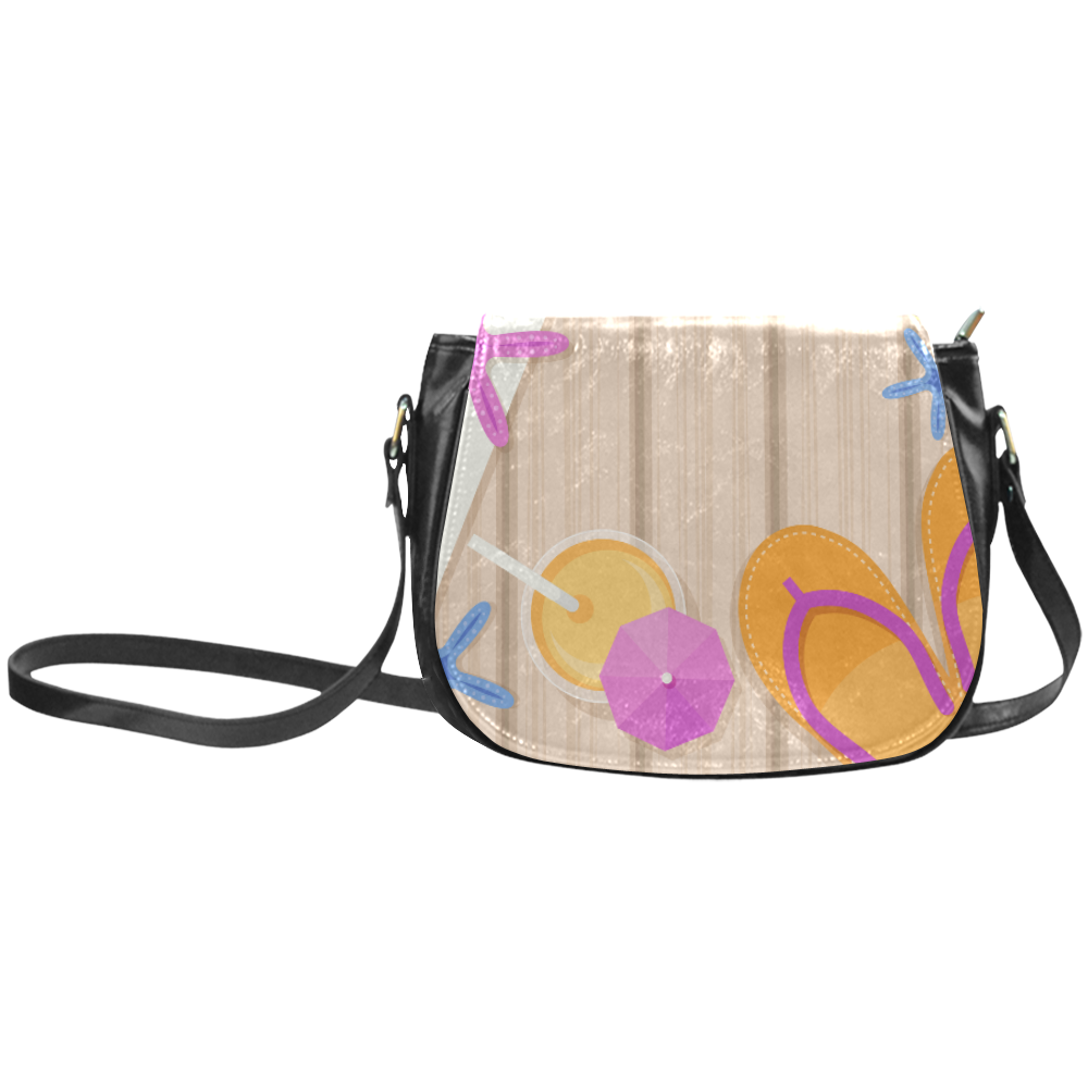 Summer Fun Background Classic Saddle Bag/Small (Model 1648)