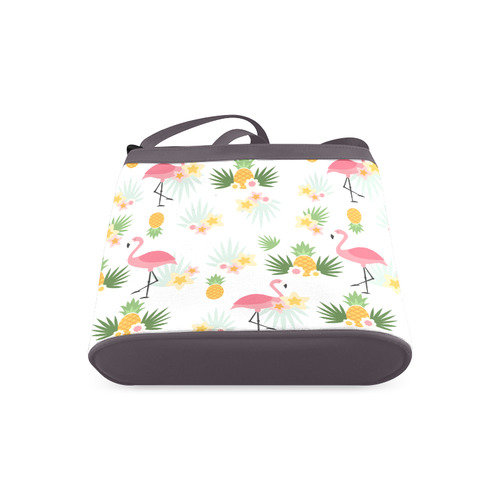 Flamingos and Pineapple Pattern Crossbody Bags (Model 1613)