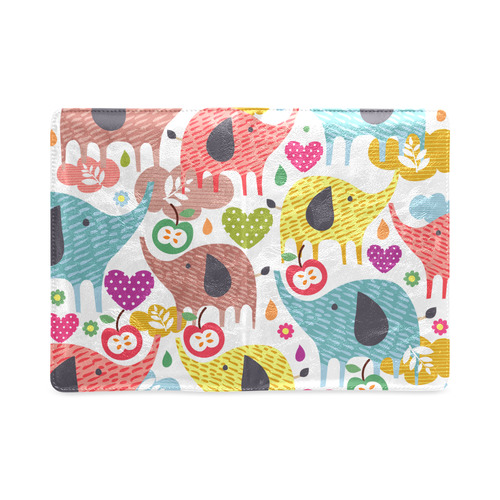 Colorful Cute Elephants Pattern Background Custom NoteBook A5