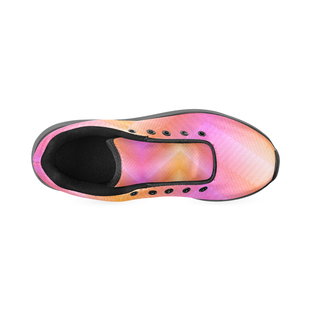 Fancy Pink Zigzag Design Women’s Running Shoes (Model 020)