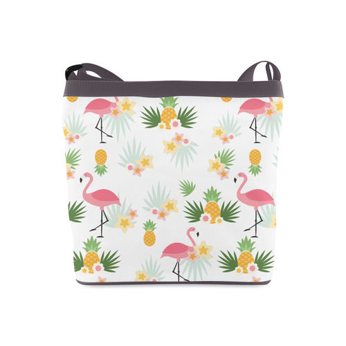 Flamingos and Pineapple Pattern Crossbody Bags (Model 1613)