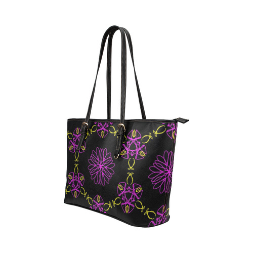 Kaleido Fun 22 by FeelGood Leather Tote Bag/Small (Model 1651)
