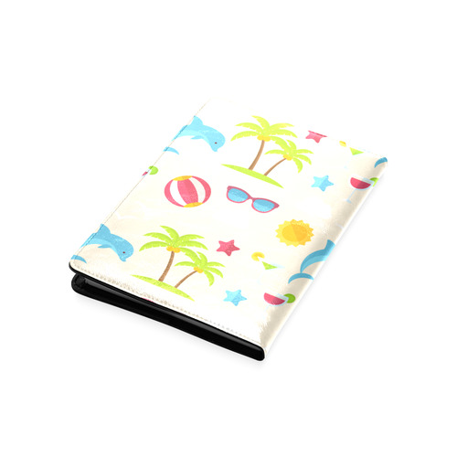 Dolphin Summer Pattern Custom NoteBook A5