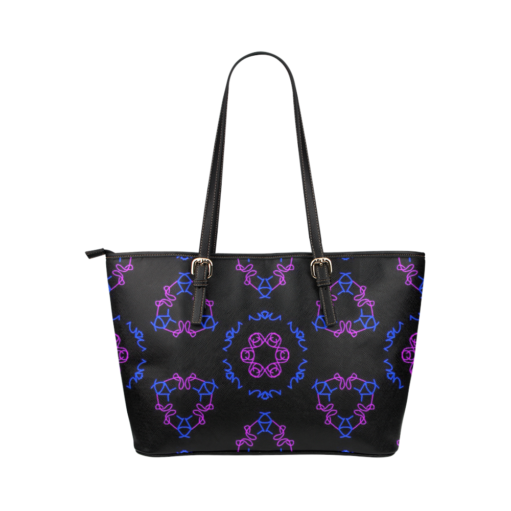 Kaleido Fun 23 by FeelGood Leather Tote Bag/Small (Model 1651)