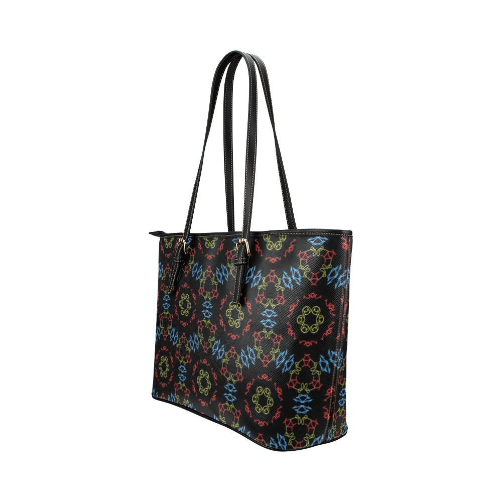 Kaleido Fun 21 by FeelGood Leather Tote Bag/Small (Model 1651)