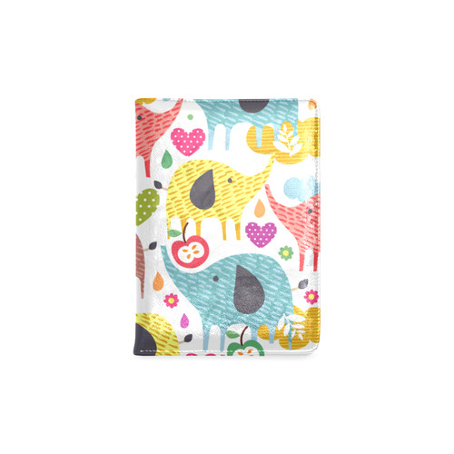 Colorful Cute Elephants Pattern Background Custom NoteBook A5