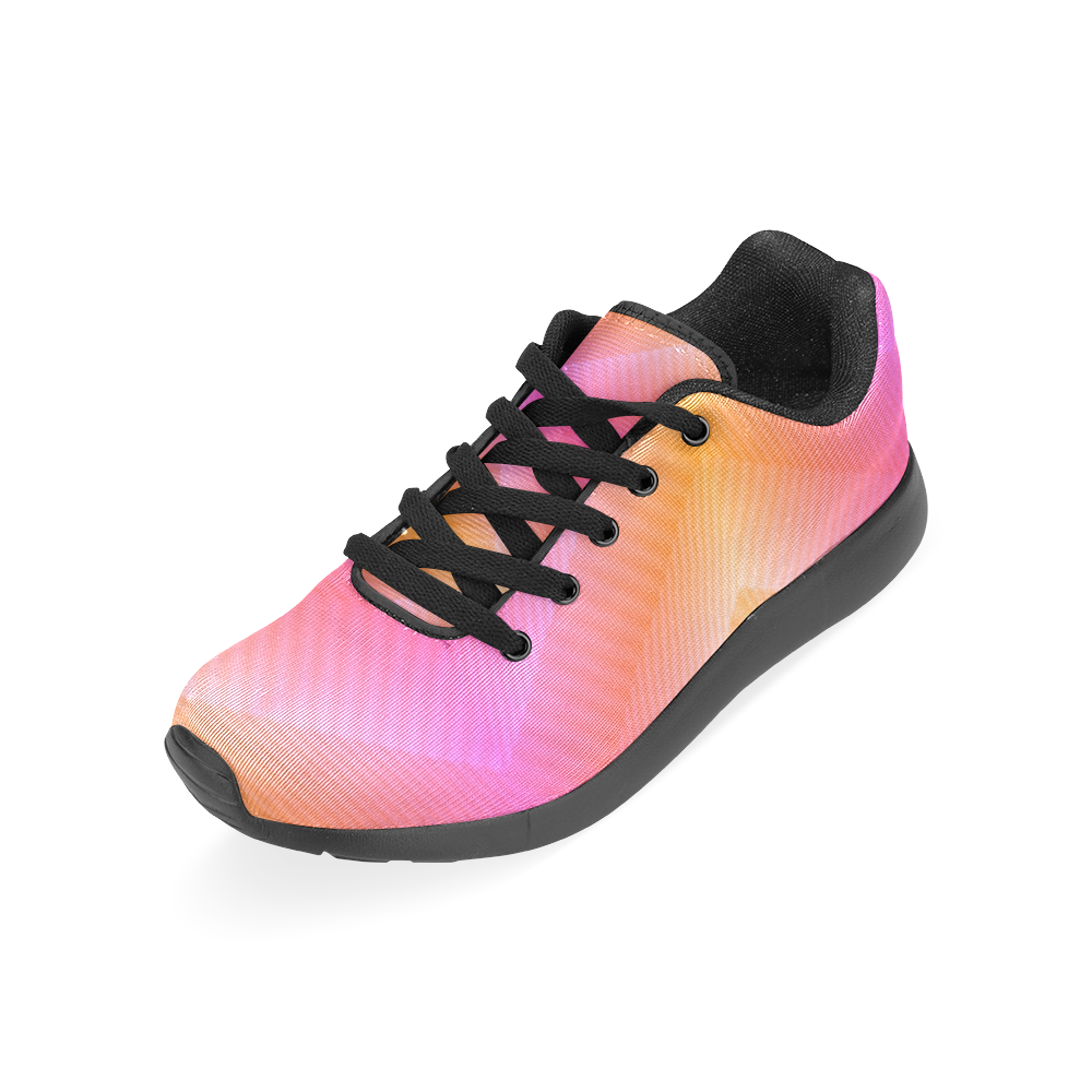 Fancy Pink Zigzag Design Women’s Running Shoes (Model 020)