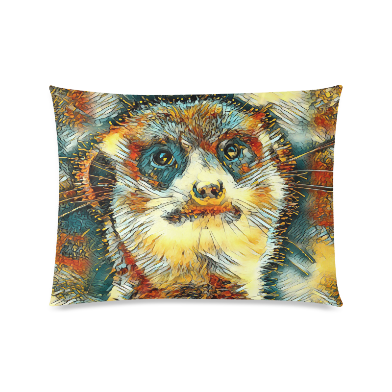 Animal_Art_Meerkat20161201_by_JAMColors Custom Zippered Pillow Case 20"x26"(Twin Sides)