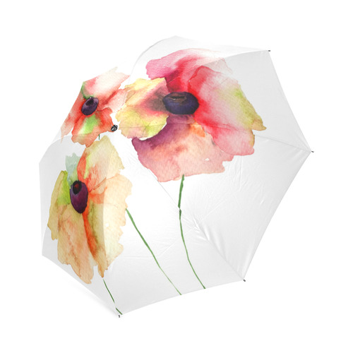 floral_hand_painted_watercolor Foldable Umbrella (Model U01)