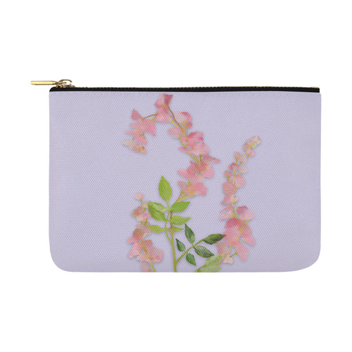 Pink tiny flower w shadow - watercolor Carry-All Pouch 12.5''x8.5''