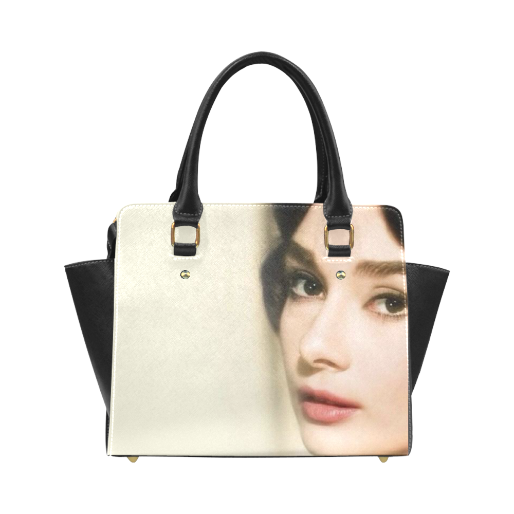 character drawing Audrey Hepburn hand bag Classic Shoulder Handbag (Model 1653)