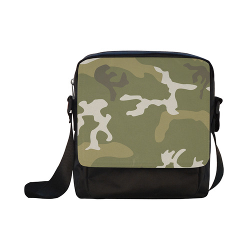 Green Graffiti Camouflage Crossbody Nylon Bags (Model 1633)