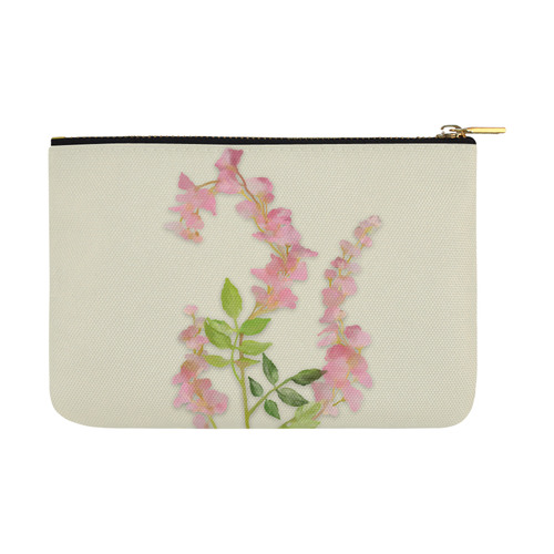 Pink tiny flower w shadow - watercolor Carry-All Pouch 12.5''x8.5''