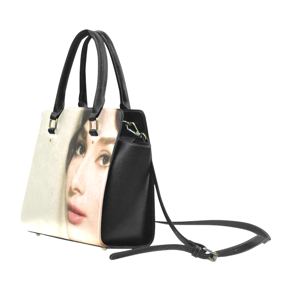 character drawing Audrey Hepburn hand bag Classic Shoulder Handbag (Model 1653)