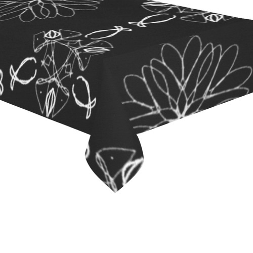 Kaleido Fun 22B by FeelGood Cotton Linen Tablecloth 60"x120"