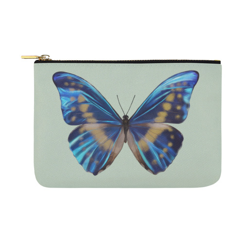 Morpho cypris butterflies painting Carry-All Pouch 12.5''x8.5''