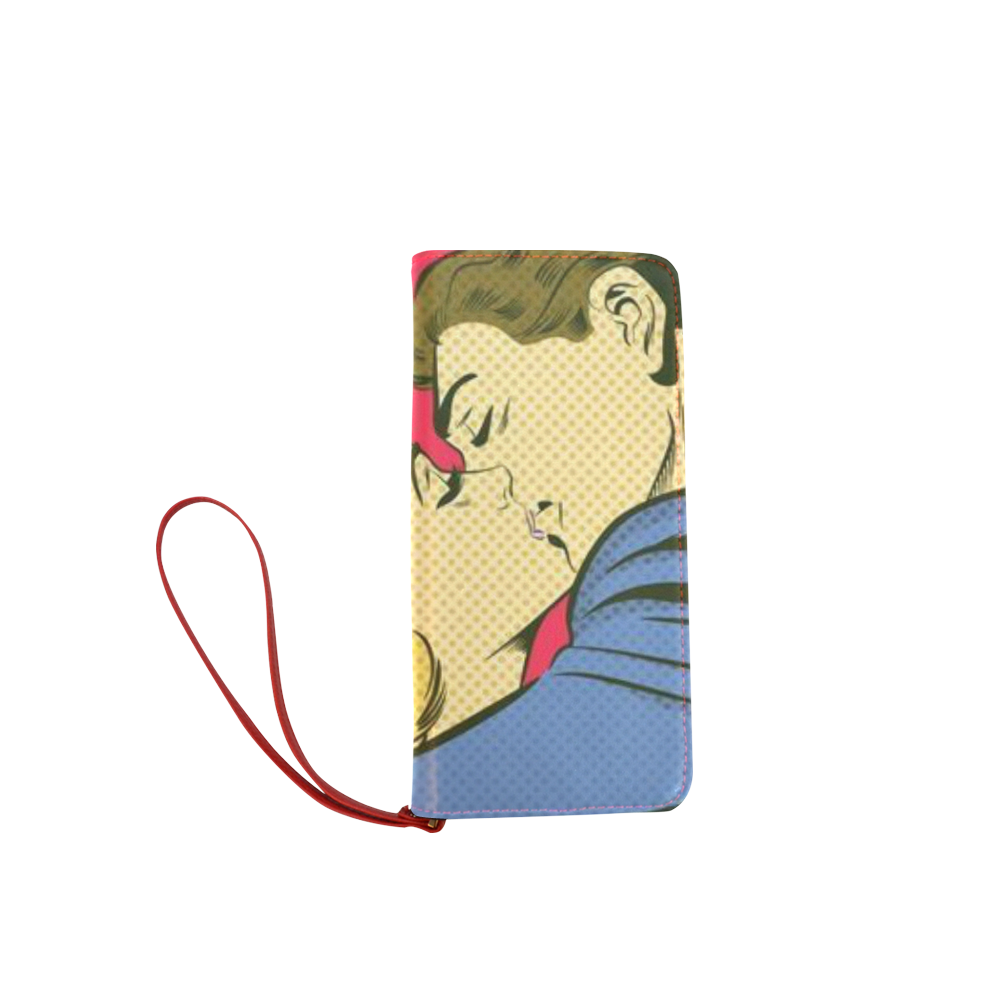 retro character drawing wallet Women's Clutch Wallet (Model 1637)