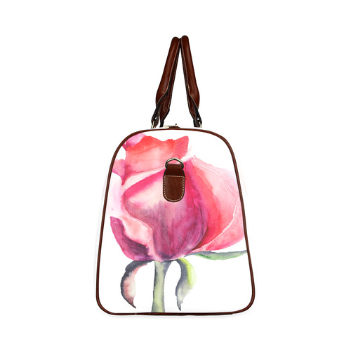 Hand painted watercolor flowers Waterproof Travel Bag/Small (Model 1639)