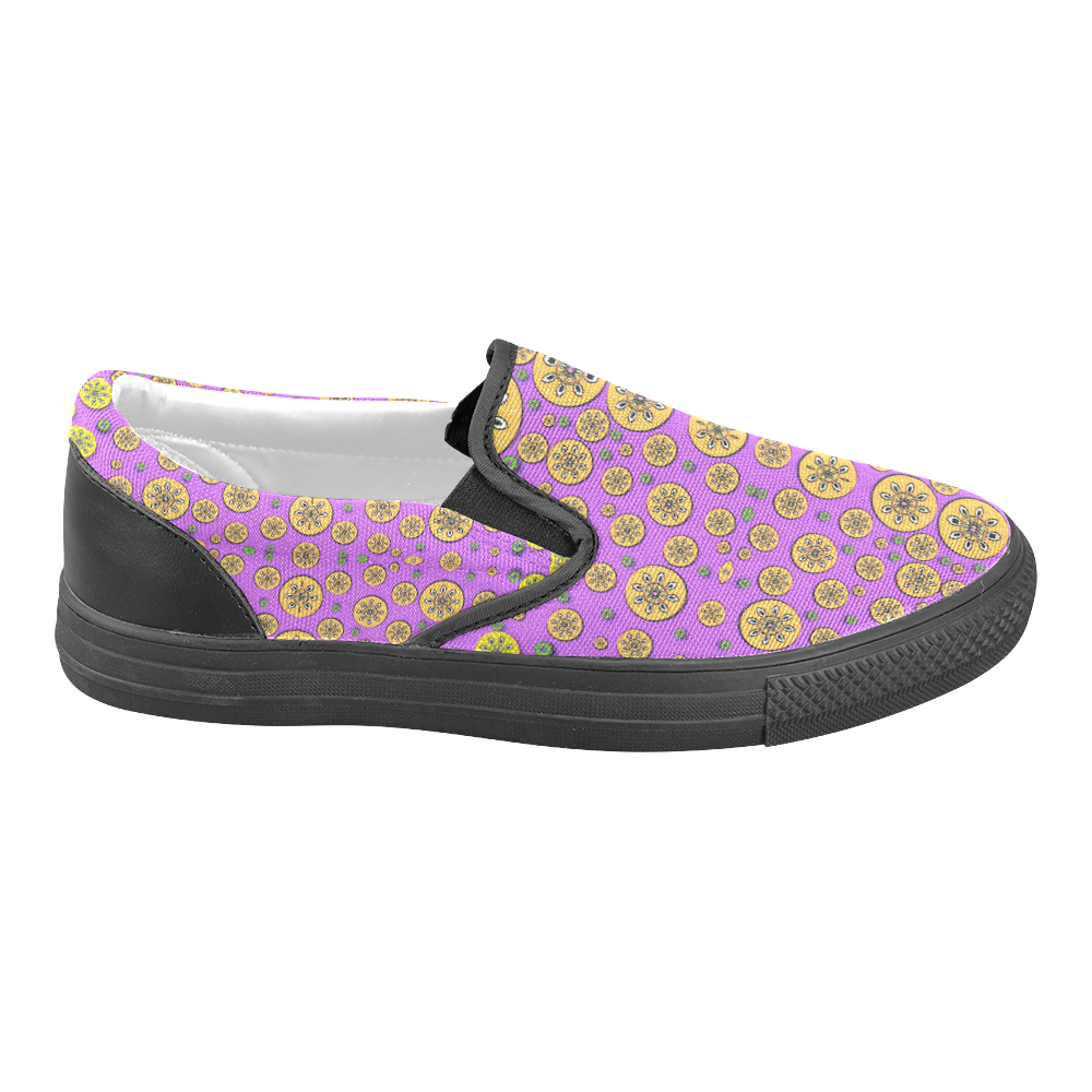 Almost a Cartoon Slip-on Canvas Shoes for Men/Large Size (Model 019)