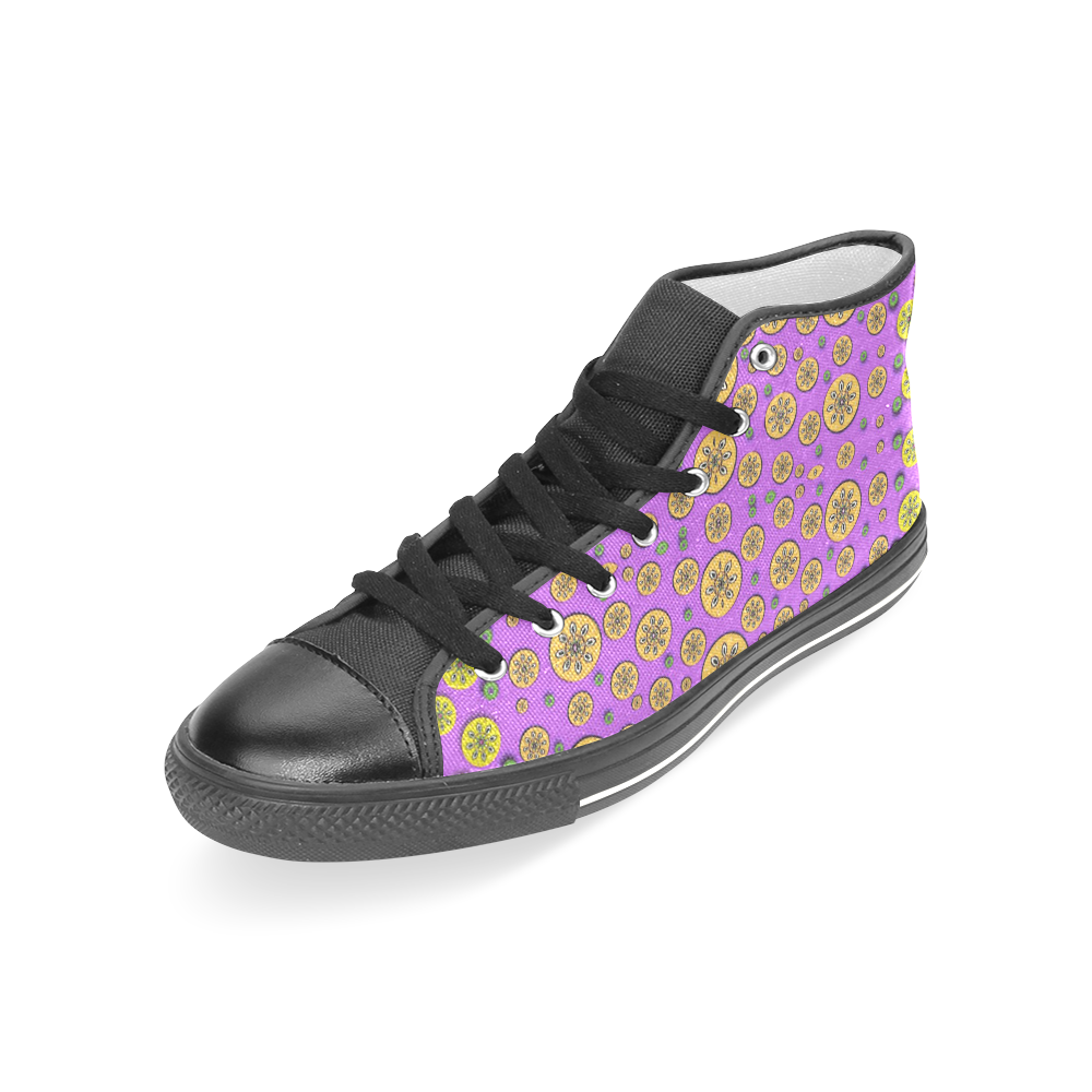 Almost a Cartoon Women's Classic High Top Canvas Shoes (Model 017)