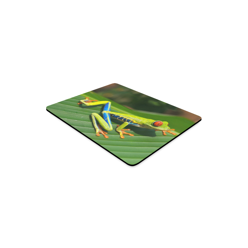 Green Red-Eyed Tree Frog - Tropical Rainforest Animal Rectangle Mousepad