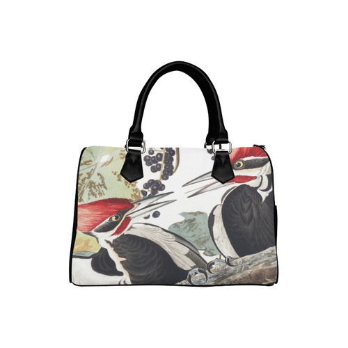 Pileated Woodpecker Audubon Nature Art Boston Handbag (Model 1621)