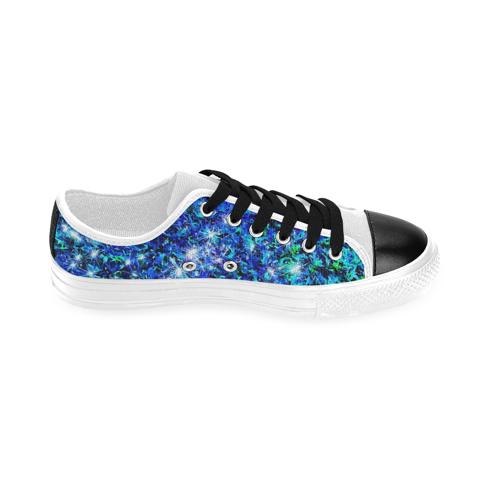 Sparkling Blue - Jera Nour Men's Classic Canvas Shoes (Model 018)