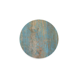 Rustic Wood  Blue Weathered Peeling Paint Round Coaster