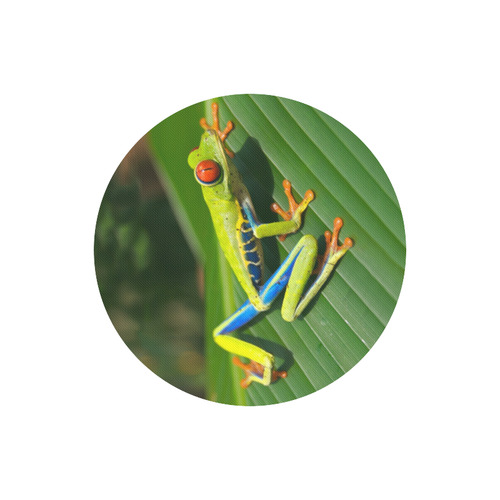 Green Red-Eyed Tree Frog - Tropical Rainforest Animal Round Mousepad